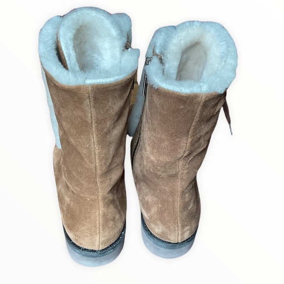 🆕 Aquatalia Suede/Shearling Boot With Side Zip - Picture 6 of 14